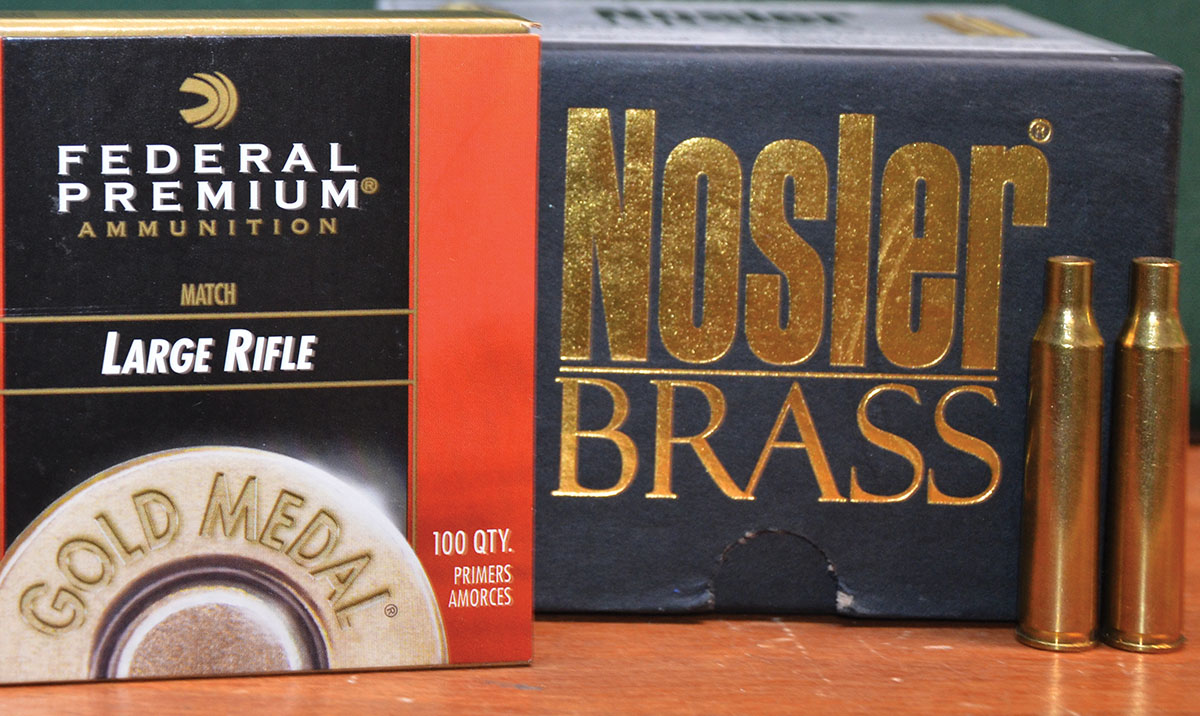 Nosler 220 Swift cases and Federal Gold Medal 210M primers are a great combination for developing precision handloads for an extremely accurate rifle.